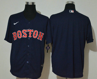 Men's Boston Red Sox Blank Navy Blue Stitched MLB Cool Base Nike Jersey