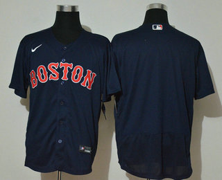 Men's Boston Red Sox Blank Navy Blue Stitched MLB Flex Base Nike Jersey