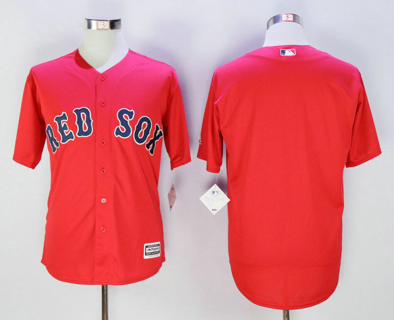 Men's Boston Red Sox Blank Red Stitched MLB Cool Base Jersey