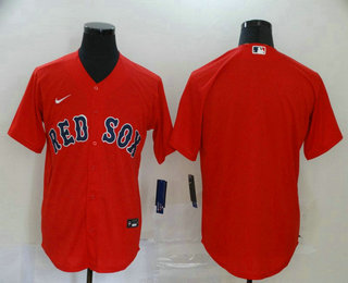 Men's Boston Red Sox Blank Red Stitched MLB Cool Base Nike Jersey