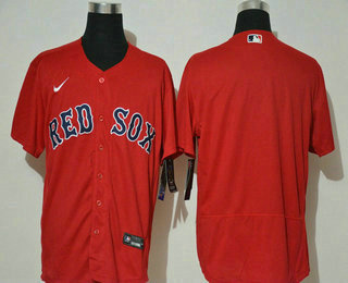 Men's Boston Red Sox Blank Red Stitched MLB Flex Base Nike Jersey