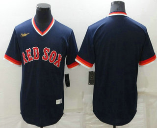 Men's Boston Red Sox Navy Blue Cooperstown Collection Cool Base Stitched Nike Jersey