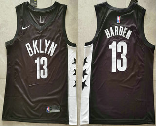 Men's Brooklyn Nets #13 James Harden Grey 2021 Nike Swingman Stitched NBA Jersey