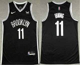 Men's Brooklyn Nets #7 Kevin Durant 75th Anniversary Diamond Black 2021 Stitched Jersey With NEW Sponsor