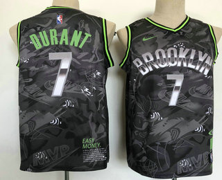 Men's Brooklyn Nets #7 Kevin Durant Black MVP Swingman Stitched NBA Nike Jersey