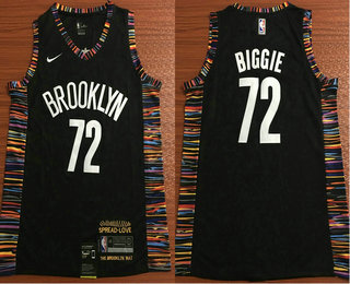 Men's Brooklyn Nets #72 Biggie Black Nike 2019 New Season Swingman City Edition Jersey