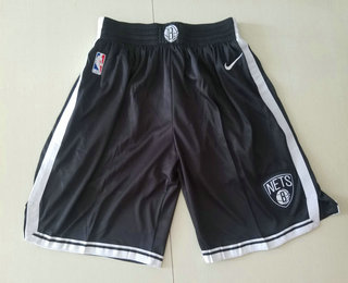 Men's Brooklyn Nets Black 2019 Nike Swingman Stitched NBA Shorts