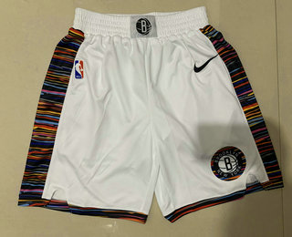 Men's Brooklyn Nets White Nike 2019 New Season Swingman City Edition Shorts