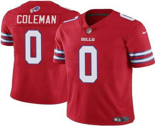 Men's Buffalo Bills #0 Keon Coleman Limited Red Vapor Jersey