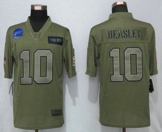 Men's Buffalo Bills #10 Cole Beasley NEW Olive 2019 Salute To Service Stitched NFL Nike Limited Jersey