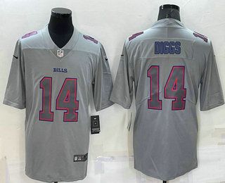 Men's Buffalo Bills #14 Stefon Diggs Grey Atmosphere Fashion Vapor Untouchable Stitched Limited Jersey