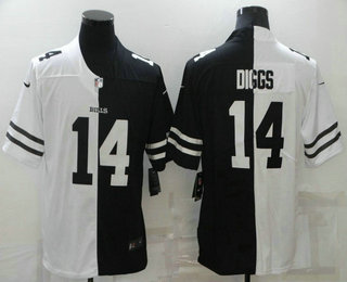 Men's Buffalo Bills #14 Stefon Diggs White Black Peaceful Coexisting 2020 Vapor Untouchable Stitched NFL Nike Limited Jersey