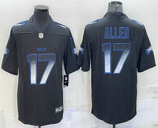 Men's Buffalo Bills #17 Josh Allen Black 2019 Vapor Smoke Fashion Stitched NFL Nike Limited Jersey