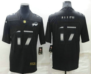 Men's Buffalo Bills #17 Josh Allen Black 2022 Shadow Vapor Untouchable Stitched Nike Limited Jersey