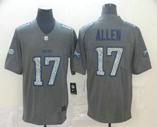 Men's Buffalo Bills #17 Josh Allen Gray Fashion Static 2019 Vapor Untouchable Stitched NFL Nike Limited Jersey