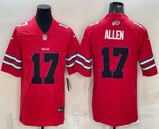 Men's Buffalo Bills #17 Josh Allen Red 2022 Vapor Untouchable Stitched Throwback Limited Jersey