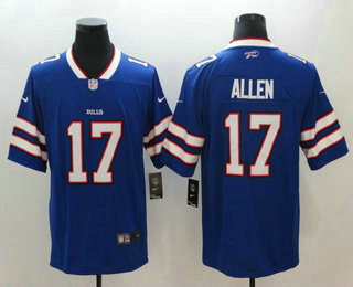 Men's Buffalo Bills #17 Josh Allen Royal Blue 2018 Vapor Untouchable Stitched NFL Nike Limited Jersey