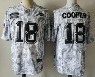 Men's Buffalo Bills #18 Amari Cooper Arctic Camo 2024 FUSE Salute to Service Limited Stitched Jersey