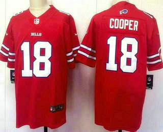 Men's Buffalo Bills #18 Amari Cooper Limited Red Vapor Jersey