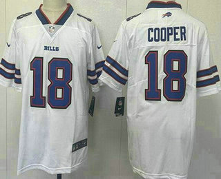 Men's Buffalo Bills #18 Amari Cooper Limited White Vapor Jersey