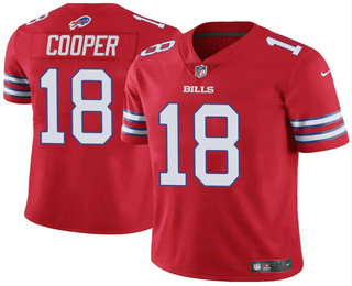 Men's Buffalo Bills #18 Amari Cooper Red 2024 Vapor Limited Stitched Jersey