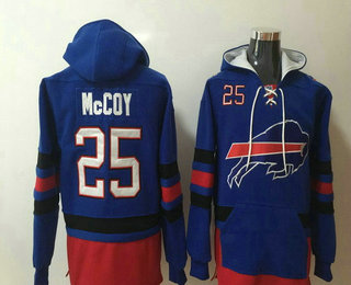 Men's Buffalo Bills #25 LeSean McCoy NEW Royal Blue Pocket Stitched NFL Pullover Hoodie