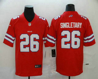 Men's Buffalo Bills #26 Devin Singletary Red 2017 Vapor Untouchable Stitched NFL Nike Limited Jersey