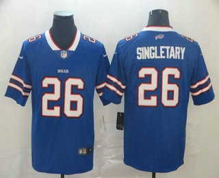 Men's Buffalo Bills #26 Devin Singletary Royal Blue 2017 Vapor Untouchable Stitched NFL Nike Limited Jersey