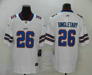 Men's Buffalo Bills #26 Devin Singletary White 2017 Vapor Untouchable Stitched NFL Nike Limited Jersey