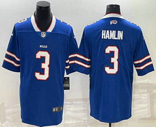 Men's Buffalo Bills #3 Damar Hamlin Blue 2022 Vapor Untouchable Stitched NFL Nike Limited Jersey