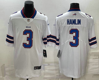 Men's Buffalo Bills #3 Damar Hamlin White 2022 Vapor Untouchable Stitched NFL Nike Limited Jersey