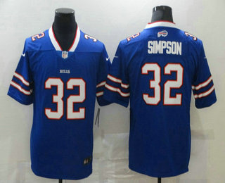 Men's Buffalo Bills #32 O. J. Simpson Royal Blue 2020 Vapor Untouchable Stitched NFL Nike Limited Jersey