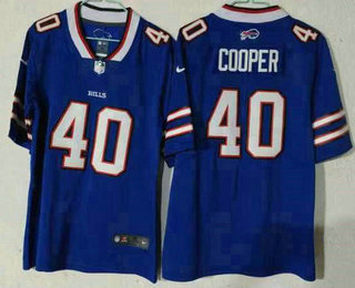 Men's Buffalo Bills #40 Amari Cooper Royal Vapor Untouchable Limited Stitched Jersey