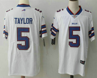 Men's Buffalo Bills #5 Tyrod Taylor White 2017 Vapor Untouchable Stitched NFL Nike Limited Jersey