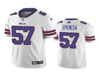 Men's Buffalo Bills #57 A.J. Epenesa White 2020 NFL Draft Vapor Limited Jersey