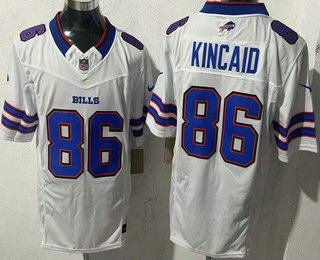 Men's Buffalo Bills #86 Dalton Kincaid Limited White FUSE Vapor Jersey