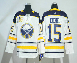 Men's Buffalo Sabres #15 Jack Eichel White 2017-2018 Hockey Adidas Stitched NHL Jersey