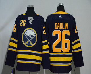 Men's Buffalo Sabres #26 Rasmus Dahlin Navy Blue Home Adidas Stitched NHL Jersey