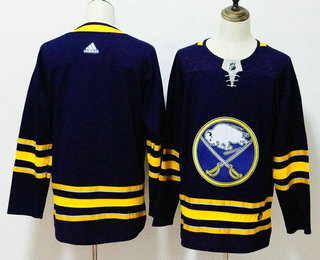 Men's Buffalo Sabres Blank Navy Blue 2017-2018 Hockey Adidas Stitched NHL Jersey