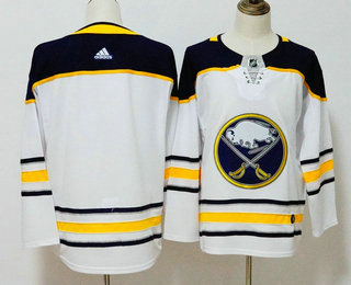 Men's Buffalo Sabres Blank White 2017-2018 Hockey Adidas Stitched NHL Jersey