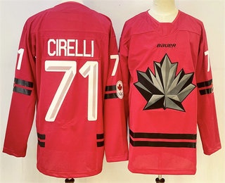 Men's Canada Hockey #71 Anthony Cirelli Red 2026 Olympics Authentic Jersey