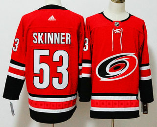 Men's Carolina Hurricanes #53 Jeff Skinner Red 2017-2018 Hockey Adidas Stitched NHL Jersey