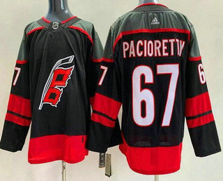 Men's Carolina Hurricanes #67 Max Pacioretty Black Alternate Authentic Jersey