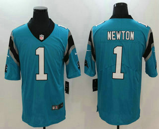 Men's Carolina Panthers #1 Cam Newton Blue 2017 Vapor Untouchable Stitched NFL Nike Limited Jersey