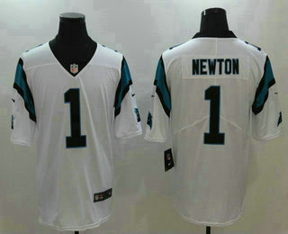 Men's Carolina Panthers #1 Cam Newton White 2017 Vapor Untouchable Stitched NFL Nike Limited Jersey