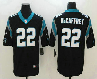 Men's Carolina Panthers #22 Christian McCaffrey Black 2017 Vapor Untouchable Stitched NFL Nike Limited Jersey