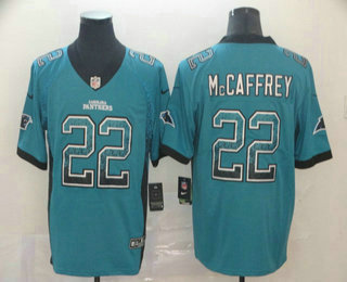 Men's Carolina Panthers #22 Christian McCaffrey Blue 2018 Fashion Drift Color Rush Stitched NFL Nike Limited Jersey