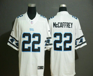 Men's Carolina Panthers #22 Christian McCaffrey White 2019 NEW Team Logo Vapor Untouchable Stitched NFL Nike Limited Jersey