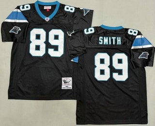 Men's Carolina Panthers #89 Steve Smith Black 2003 Throwback Jersey