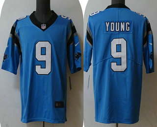 Men's Carolina Panthers #9 Bryce Young Light Blue 2023 Vapor Untouchable Stitched Nike Limited Jersey